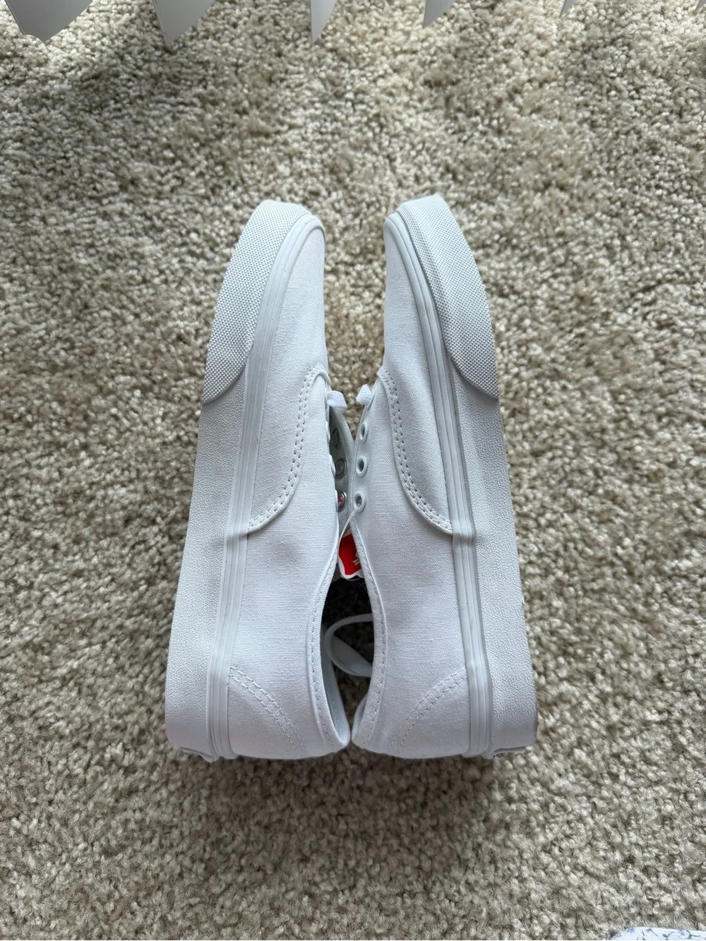 Vans White Canvas Low-Top Sneakers